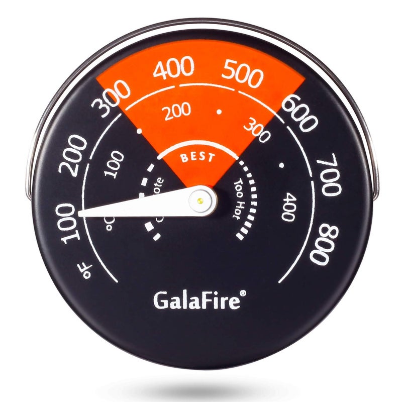 GALAFIRE Wood Stove Thermometer Magnetic, Oven Temperature Meter for Wood Burning Stoves, Gas Stoves, Pellet Stoves, Avoid Stove Fan Damaged by Overheat - Image 1